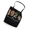 100 Years Old Vintage 1924 100th Birthday Wildflower Women Tote Bag view 2