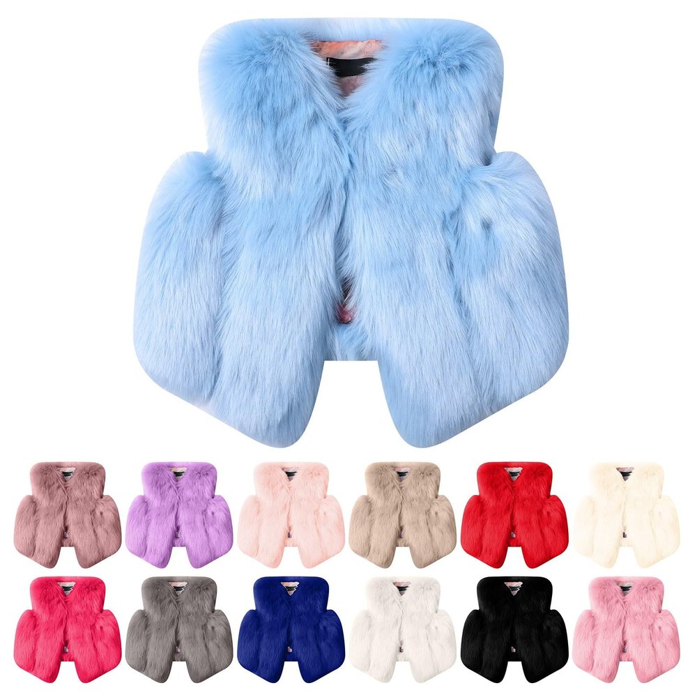 Betadog Girls Jacket Infant Girls Fleece Vest Size 6 Faux  Coat Girls Toddler Jacket 4T Little Girl Winter Coat (White, 12-18 Months)