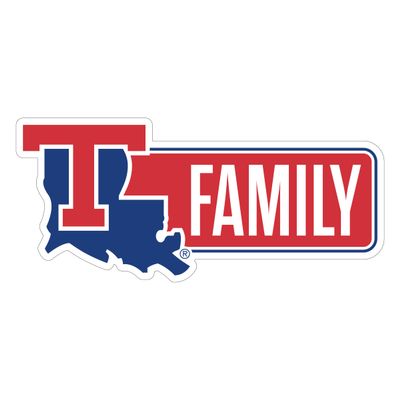 Louisiana Tech Bulldogs Proud Family Die Cut Decal Officially Licensed Collegiate Product 6-Inches Wide