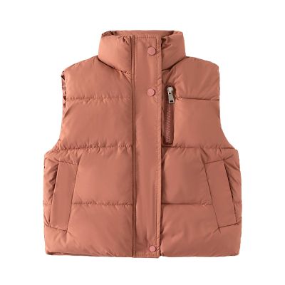 Toddler Boys Girls Quilted Bubble Puffer Vest Winter Coat Sleeveless Down Coat Standing Collar Baby (Red, 4-5 Years)