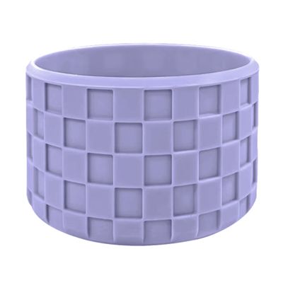 Protective Silicone Boot Sleeve for Tumbler, Compatible with 20-40oz, Fits Bottom of 2.7-3in (DAHLIA CHECKERED)