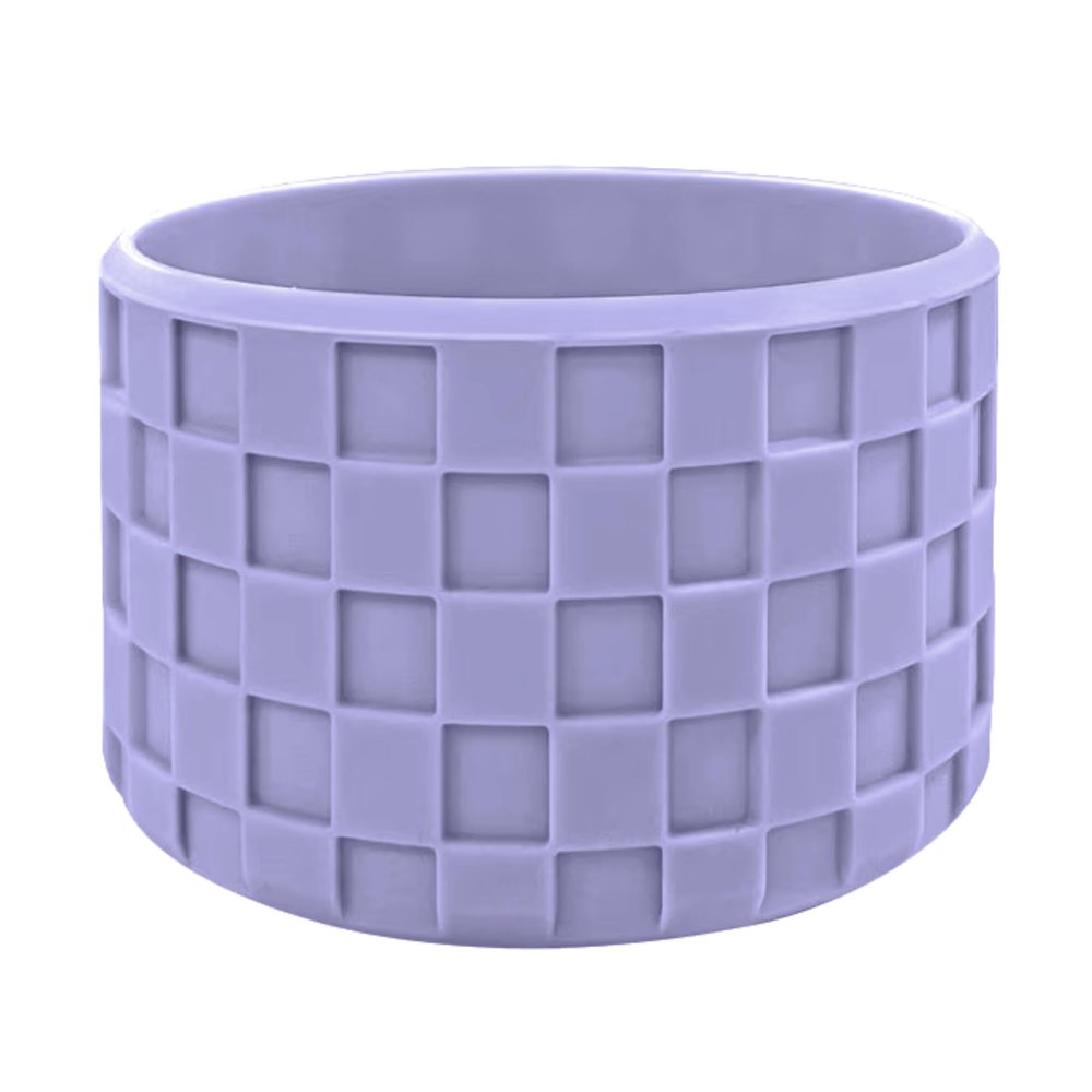 Protective Silicone Boot Sleeve for Tumbler, Compatible with 20-40oz, Fits Bottom of 2.7-3in (DAHLIA CHECKERED)