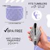 Protective Silicone Boot Sleeve for Tumbler, Compatible with 20-40oz, Fits Bottom of 2.7-3in (DAHLIA CHECKERED) view 3