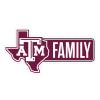 Texas A&M Aggies Proud Family Die Cut Decal Officially Licensed Collegiate Product 4-Inches Wide view 1