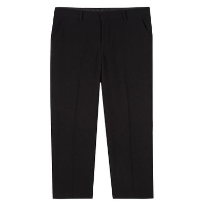 Van Heusen Boys' Flex Stretch Flat Front Dress Pants, Black-001, 10