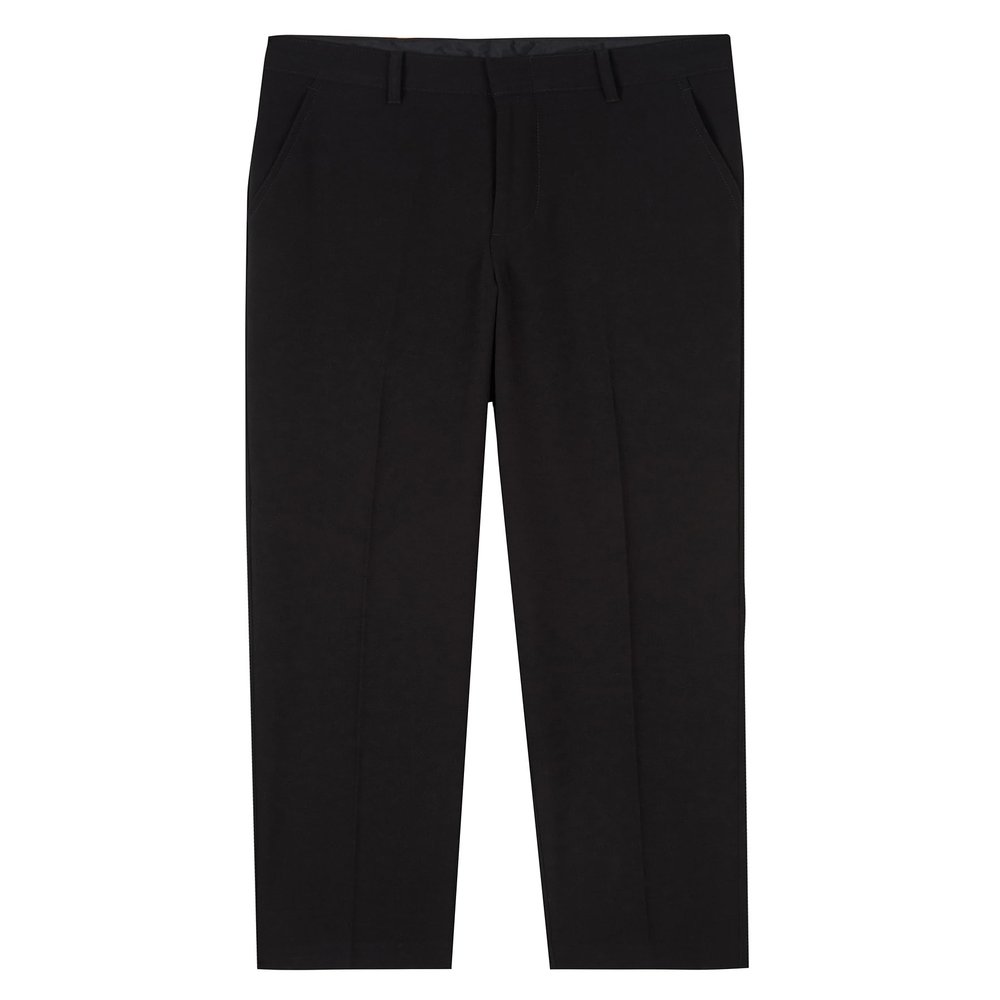 Van Heusen Boys' Flex Stretch Flat Front Dress Pants, Black-001, 10
