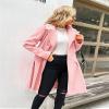 Udeniy Women Trendy Winter Coats Casual Long Sleeve Single Breasted Pea Coats Mid-Long Jacket Womens Wool Blend Overcoat view 3