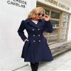 Udeniy Women Trendy Winter Coats Casual Long Sleeve Single Breasted Pea Coats Mid-Long Jacket Womens Wool Blend Overcoat view 3