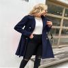 Udeniy Women Trendy Winter Coats Casual Long Sleeve Single Breasted Pea Coats Mid-Long Jacket Womens Wool Blend Overcoat view 4