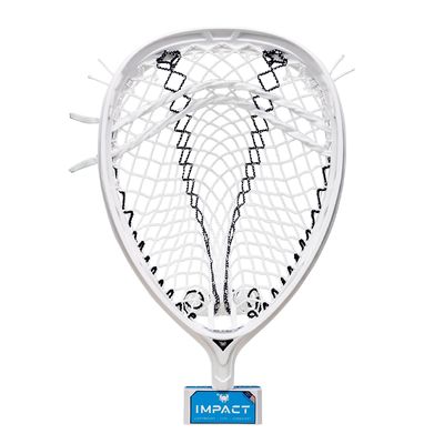 ECD Lacrosse Impact Goalie Head (White/Black-Striker Elite Pocket)