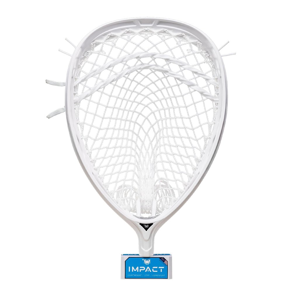 ECD Lacrosse Impact Goalie Head (White/White - Elite Pocket)
