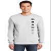 CornBorn Iowa Hawkeyes Apparel Men Shirt - Long Sleeve - Vert Hawks Fade with Tigerhawk - White - Medium view 3