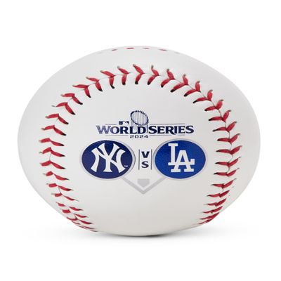 Rawlings | Official 2024 World Series Dueling Yankees vs. Dodgers | WS Dueling Ball | White/Navy | Vinyl | Dueling