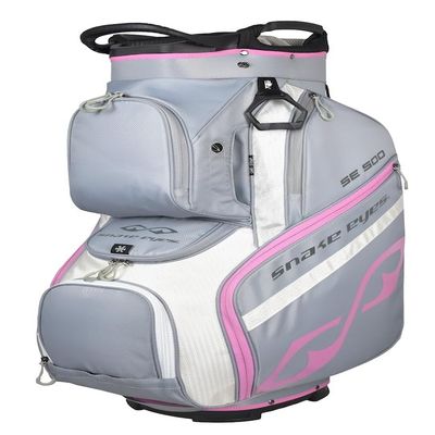 Snake Eyes Ladies SE500 14 Way Divider Golf Cart Bag Gray/Pink