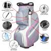 Snake Eyes Ladies SE500 14 Way Divider Golf Cart Bag Gray/Pink view 2