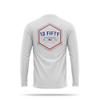 13 Fifty Apparel [Dockside] Men's Utility Long Sleeve [WHT/NVY] L view 2