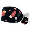 2 Pieces Scrub Caps Women Dental Scrub Caps Surgical Caps for Kitchen Glove Christmas Candy Multicoloured view 1