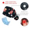 2 Pieces Scrub Caps Women Dental Scrub Caps Surgical Caps for Kitchen Glove Christmas Candy Multicoloured view 3