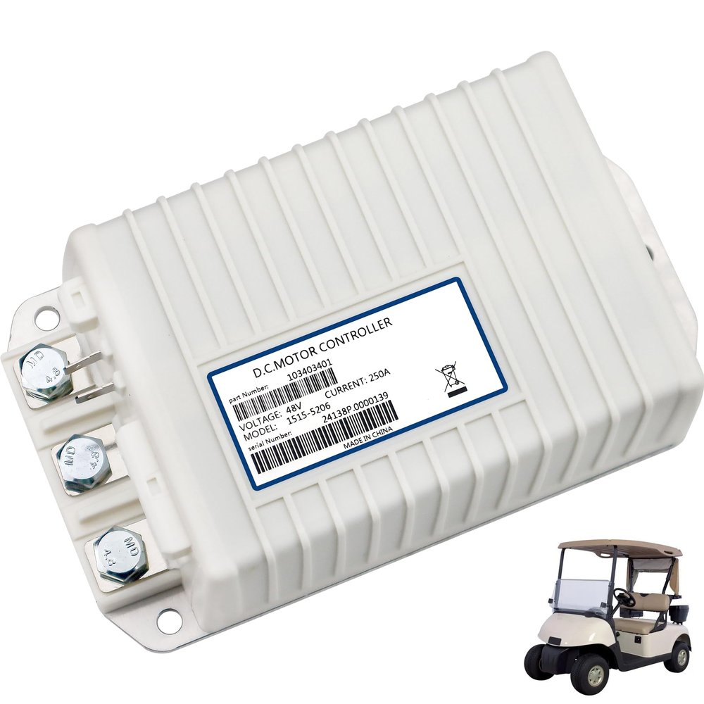 1515-5206 103982301 48V 250A DC Speed Motor Controller with MCOR3 Throttle for Curtis Golf Cart fits Precedent 2014-2019 Club Car for 15155206 1515-5201 103982301