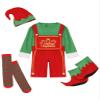 Loodgao Baby Boys Christmas Elf Cosplay Costume Santa Helper Fairy Fancy Dress Up Bodysuit with Accessories Set Red Green 11-12 Years view 3