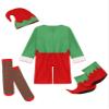 Loodgao Baby Boys Christmas Elf Cosplay Costume Santa Helper Fairy Fancy Dress Up Bodysuit with Accessories Set Red Green 11-12 Years view 4