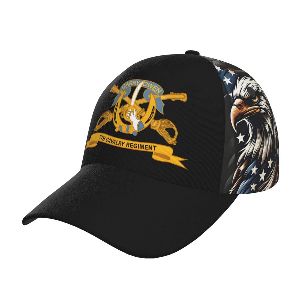 7th Cavalry Regiment W Br - Ribbon Adjustable Baseball Cap Casual Hat for Men Women Sun Cap Black
