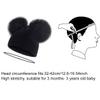 Ayuduots Unisex Children Double Big Pompom Ball Beanie Hat, Winter Warm Knitted Cotton Beanies Cap for Girls Boys, Black view 3