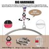 Single Point Aerial Hoop, Pilates Circles Aerial Ring Hoop Set, Gymnastic Equipment with Rigging Kit for Dancing, Performing, Erial Dancing Yoga Training,90CM/32MM view 3