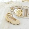 Otter MOMO Toddler/Little Girls Flower Girl Ballerina Flats Shoes Slip-on School Party Gold Dress Shoes Size 7 view 4