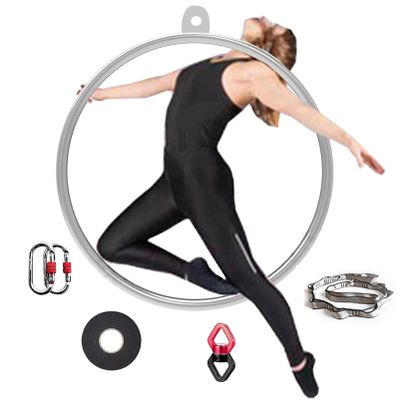 Complete Aerial Hoop Kit, 85cm/90cm Professional Aerial Ring Set Single Point Hoops Circus Pilates Circles Aerial Yoga Equipment for Dancing Yoga,90CM/25MM