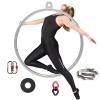Complete Aerial Hoop Kit, 85cm/90cm Professional Aerial Ring Set Single Point Hoops Circus Pilates Circles Aerial Yoga Equipment for Dancing Yoga,90CM/25MM view 1