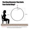 Complete Aerial Hoop Kit, 85cm/90cm Professional Aerial Ring Set Single Point Hoops Circus Pilates Circles Aerial Yoga Equipment for Dancing Yoga,90CM/25MM view 3