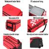 Lzyjckh Snowboard Bag with Wheels Padded Ski Bag for Flying Air Travel Waterproof Roller Snowboard Bag Foldable Wheeled Ski Bag Double Rolling Ski Bag,Red view 4