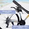 ZUKKA 700C Road Bike for Adult 24-Speed Unisex Hybrid Road Bicycle, Alloy Frame/Dual-Disc Brakes/Multiple Colors (Grey) view 4