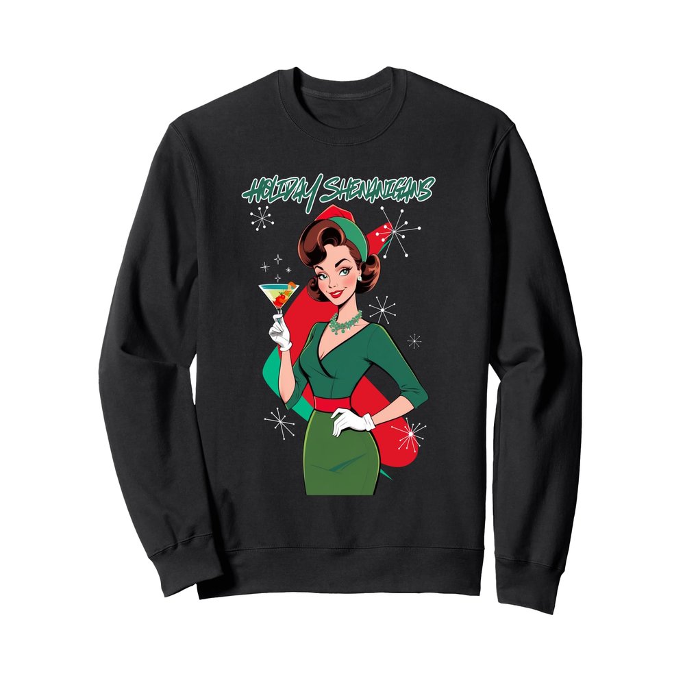 Mid Century Modern Christmas Party MCM Holiday Shenanigans Sweatshirt