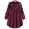 yaoeye Womens Cardigan Tops Button Coat Plus Jacket Loose Winter Hooded Wool Women Plush Size Coats view 3