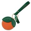 Cute Summer Fruit Orange Keychain, PU Leather Simulation Fruit Charm Car Key Ring Backpack Jewelry Accessories view 1