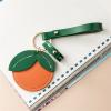 Cute Summer Fruit Orange Keychain, PU Leather Simulation Fruit Charm Car Key Ring Backpack Jewelry Accessories view 4