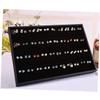 WOFASHPURET Suede Jewelry Earring Display Tray for Rings and Earrings Black Organizer Box Dust Jewelry Case for Personal Business Use Slots for Efficient Storage view 3