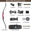 60" Black Hunter Recurve Bow Wood Takedown Bow Right/Left Hand for Adults American Hunting Longbow 20-60lbs for Archery Hunting Shooting Practice (Purple, 20LBS, Right Hand) view 2