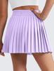 CRZ YOGA Girls Feathery-Fit Soft Athletic Pleated Skirts - Tennis School Casual Skorts with Pockets Liner Kids Teen Lilac Large view 4