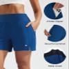 baleaf Women's Swim Shorts High Waisted Quick Dry 5'' Modest Swimsuits Bottoms Tummy Control Boxer Liner Board Shorts 2025 with Zipper Pockets Navy Blue XL view 2