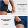 baleaf Women's Swim Shorts High Waisted Quick Dry 5'' Modest Swimsuits Bottoms Tummy Control Boxer Liner Board Shorts 2025 with Zipper Pockets Navy Blue XL view 3