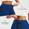 baleaf Women's Swim Shorts High Waisted Quick Dry 5'' Modest Swimsuits Bottoms Tummy Control Boxer Liner Board Shorts 2025 with Zipper Pockets Navy Blue XL view 4