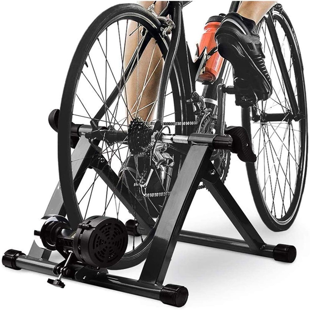 QYQCXGL Bicycle Roller Trainer Exercise Bike Steel Bicycle Exercise Magnetic Holder Noise Reduction Wheel for Bikes MTB