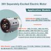 for EZGO 73445-G02 ZQS36-3.0C-T Electric Motor 36 Volt 73124-G01 73124-G08 19T DE2-4007 for EZGO TXT PDS 2000-Up Models DC SepEx Motor 36V view 3