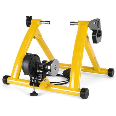 QYQCXGL Roller Trainer Bicycle Trainer for Folding 26"-28" Exercise Bike for Bicycles Mountain Bike, Loadable Up to 135 Kg, Bicycle Trainer with Magnetic Brake, Cycling at Home (Red)