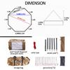 SECTORWING Backpacking Yurts Tent-Lightweight 4 Season Tents with Stove Jack, 1-3 Person Waterproof Hot Tent for Camping, Hiking, Outdoor Hunting, 6.6LB/10.5FT(Brown 3.2m) view 2