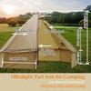 SECTORWING Backpacking Yurts Tent-Lightweight 4 Season Tents with Stove Jack, 1-3 Person Waterproof Hot Tent for Camping, Hiking, Outdoor Hunting, 6.6LB/10.5FT(Brown 3.2m) view 3