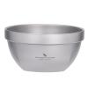 Boundless Voyage Titanium Double Walled Bowl Oatmeal Rice Soup Yogurt Bowl Ultralight Portable Tableware Outdoor Camping Metal Bowls (800ml)
